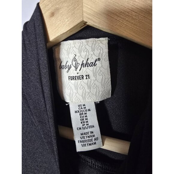 Baby Phat X Forever 21 Womens Black Sleeveless Collared Body Suit- MEDIUM - Picture 7 of 9